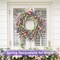 26 Inch Lavender Wreath Summer Wreaths for Front Door Wreaths for Front Door for Wedding Farmhouse (Red Pink Lavender)